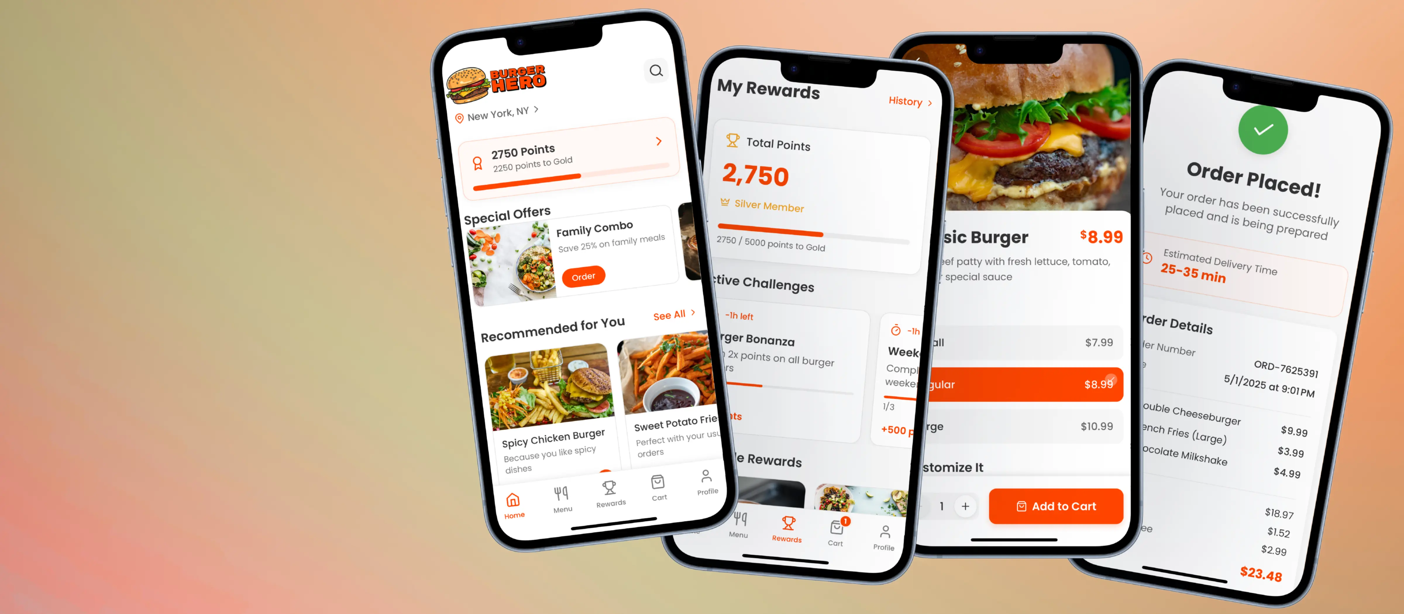 App Demo: Food App interface